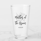 Mutter der Groom-Brautjungfrau Hochzeit Glas (Rückseite)
