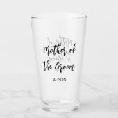 Mutter der Groom-Brautjungfrau Hochzeit Glas (Vorderseite)