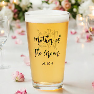 Mutter der Groom-Brautjungfrau Hochzeit Glas