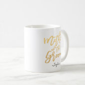 Mutter der Groom Buchstaben Custom Kaffeetasse (VorderseiteRechts)