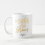 Mutter der Groom Buchstaben Custom Kaffeetasse (Links)