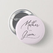 Mutter der Groom Chic-Skriptschaltfläche Button (Vorne & Hinten)