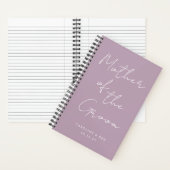 Mutter der Groom Custom Wedding Dusty Lilac Notizblock (Innen)