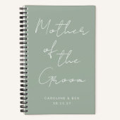 Mutter der Groom Custom Wedding Dusty Sage Notizblock (Vorderseite)