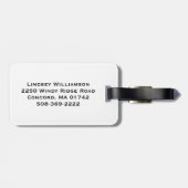 Mutter der Groom Custom Wedding Modern Monogram Gepäckanhänger (Rückseite horizontal)