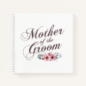 Mutter der Groom Elegant Wedding | Notizbuch (Vorderseite)