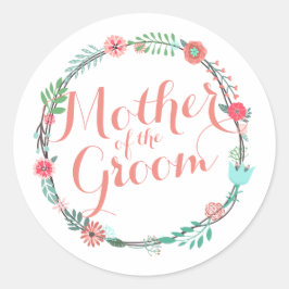 Mutter der Groom Elegant Wedding Sticker