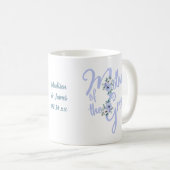 Mutter der Groom Floral Letter Wedding Party Kaffeetasse (VorderseiteRechts)