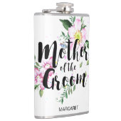 Mutter der Groom-Floral-Wasserfarbenhochzeit Flachmann (Rechts)