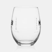 Mutter der Groom-Flowscript Personalisiert Weinglas Ohne Stiel (Rechts)