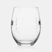 Mutter der Groom-Flowscript Personalisiert Weinglas Ohne Stiel (Links)