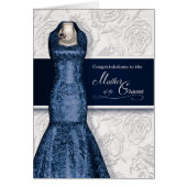 Mutter der Groom Gratulationen Navy Blue (Vorne)