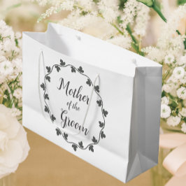 Mutter der Groom Gray Ivy Wreath Hochzeit Große Geschenktüte