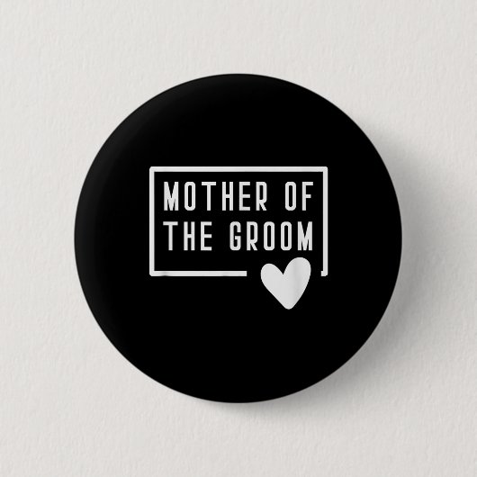 Mutter der Groom-Herz-Mama Hochzeit Bachelorette Button (Vorderseite)