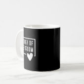 Mutter der Groom-Herz-Mama Hochzeit Bachelorette Kaffeetasse (Vorderseite Links)