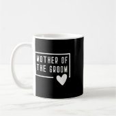 Mutter der Groom-Herz-Mama Hochzeit Bachelorette Kaffeetasse (Links)