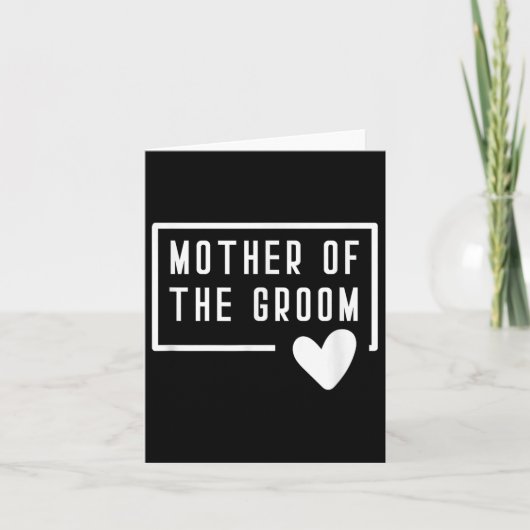 Mutter der Groom-Herz-Mama Hochzeit Bachelorette Karte (Vorderseite)