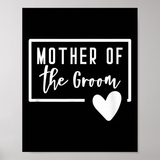 Mutter der Groom-Herz-Mama Hochzeit Bachelorette Poster (Vorne)
