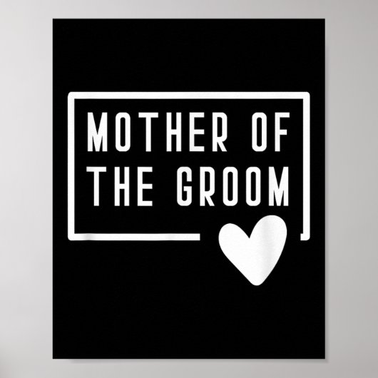 Mutter der Groom-Herz-Mama Hochzeit Bachelorette Poster (Vorne)