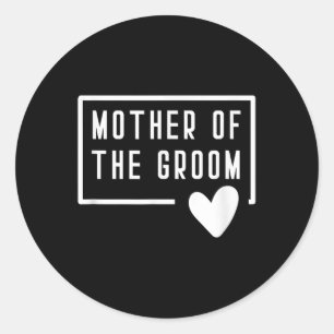 Mutter der Groom-Herz-Mama Hochzeit Bachelorette Runder Aufkleber