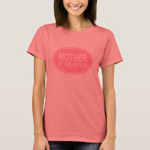 Mutter der Groom Hochzeit Oval Pink T-Shirt