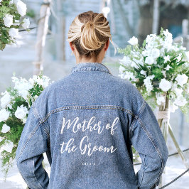Mutter der Groom Hochzeit Personalisiert Jeansjacke