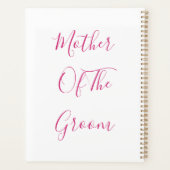 Mutter der Groom Hochzeit rosa einfaches Geschenk Planer (Rückseite)