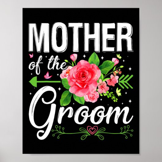 Mutter der Groom Hochzeit Verlobung Mother's Da Poster (Vorne)