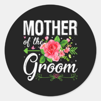 Mutter der Groom Hochzeit Verlobung Mother's Da Runder Aufkleber