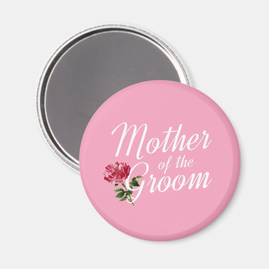 Mutter der Groom-Hochzeitkalligraphie | Magnet (Vorderseite/Rückseite)