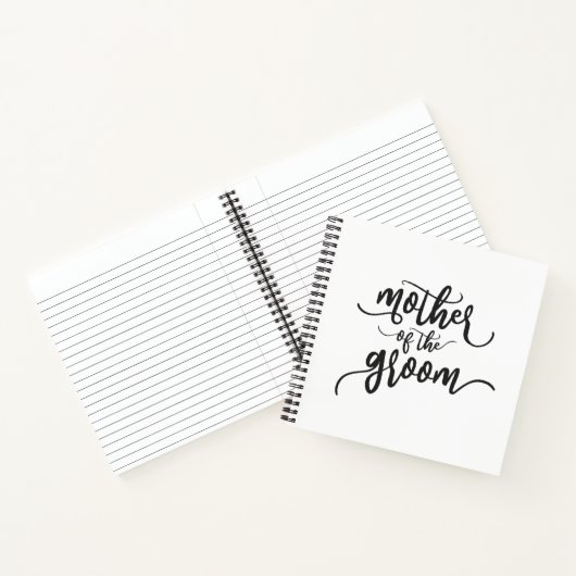 Mutter der Groom-Hochzeitkalligraphie | Notebook Notizblock (Innenseite)