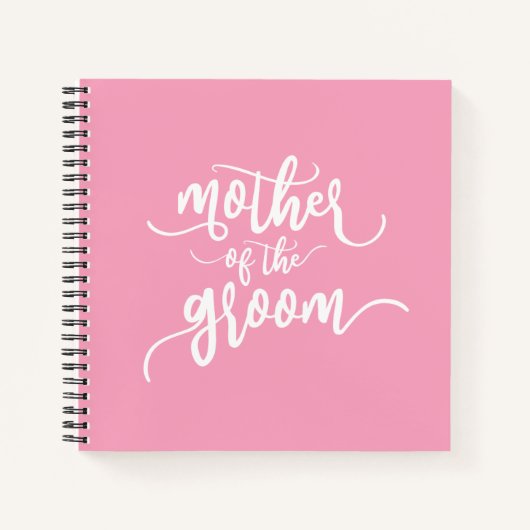 Mutter der Groom-Hochzeitkalligraphie | Notebook Notizblock (Vorderseite)