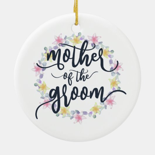 Mutter der Groom-Hochzeitkalligraphie | Ornament (Hinten)
