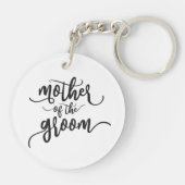 Mutter der Groom-Hochzeitkalligraphie | SCHLÜSSELA Schlüsselanhänger (Rückseite)