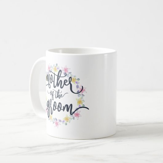 Mutter der Groom-Hochzeitkalligraphie | TASSE (Vorderseite Links)