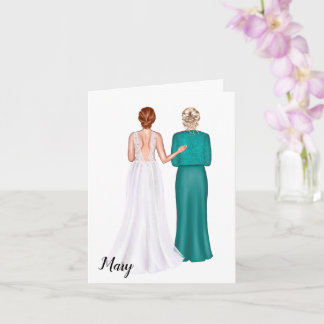 Mutter der Groom-Hochzeitkarte von der Braut Karte