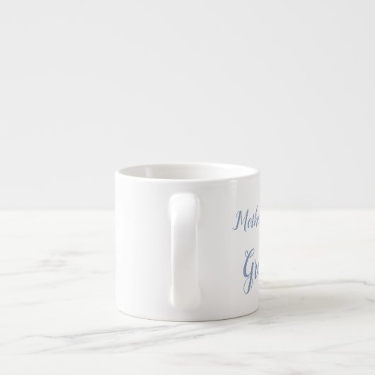 Mutter der Groom-Hochzeitsgeschenk-Kaffeetasse Espressotasse (Rückseite)