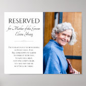 Mutter der Groom in Heaven Foto Gedenkfeier Hochze Poster (Vorne)