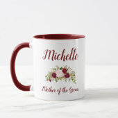 Mutter der Groom Marsala Rosa Blumenzange Tasse (Links)