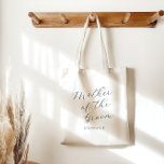 Mutter der Groom Minimalistische Personalisierte S Tragetasche<br><div class="desc">Feiern Sie Ihre besondere Rolle mit unserer Mutter der Groom Minimalistisch Tote Tasche. Diese personalisierte Tasche zeichnet sich durch ein gepflegtes und elegantes Design aus, das sich hervorragend eignet, um Hochzeitsnahrung oder tägliche Gegenstände mit Stil zu tragen. Die einfache und doch schicke Typografie macht sie zu einem zeitlosen Sake, der...</div>