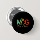 Mütter der Groom Mob Mog Mama Wedding Bac Button (Vorne & Hinten)