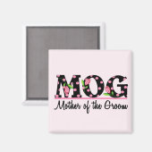 Mutter der Groom (MOG) Tulip Lettering Magnet (Vorderseite/Rückseite)