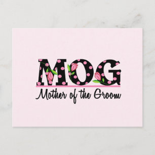 Mutter der Groom (MOG) Tulip Lettering Postkarte