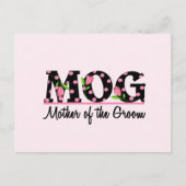Mutter der Groom (MOG) Tulip Lettering Postkarte (Vorderseite)