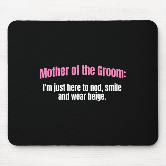 Mutter der Groom Nod lächeln und tragen Beige Moth Mousepad (Vorne)