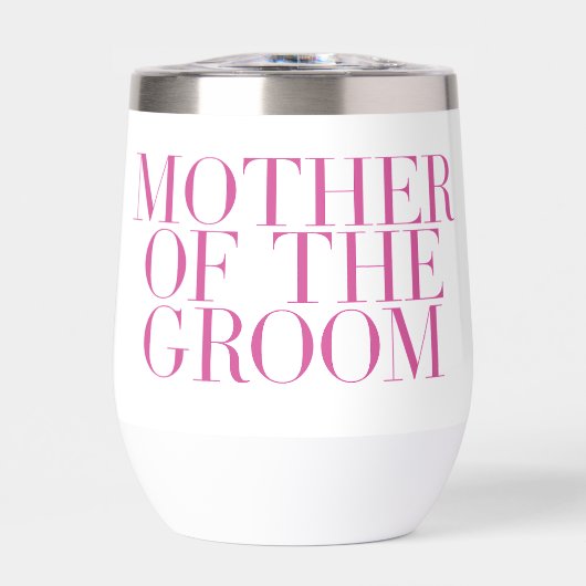 Mutter der Groom Pink Moderne Elegant Custom (Vorderseite)