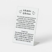 Mutter der Groom Plaque-Hochzeitstipendium Sockelschild (Vorderseite)
