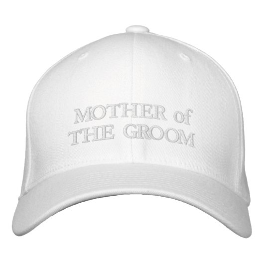 Mutter der Groom rot-pink weißen schick Hochzeit Bestickte Baseballkappe (Vorderseite)