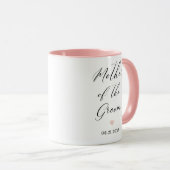 Mutter der Groom-Script-Hochzeitsgeschenke-Tasse Tasse (VorderseiteRechts)