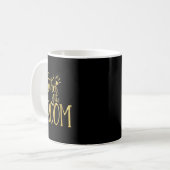 Mutter der Groom Shirt Hochzeitsfeier Gold Kaffeetasse (Vorderseite Links)
